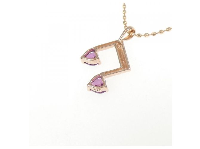 Autre Marque Collana in granato in oro rosa K10 - vista 4