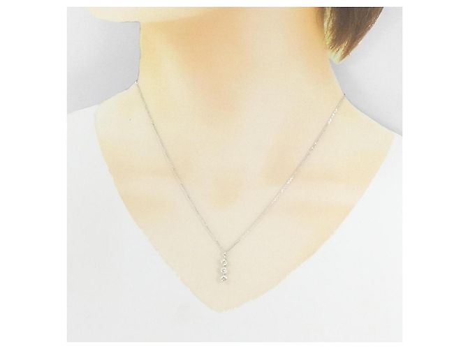 Autre Marque Collana in oro bianco e diamanti Au750 Argento - vista 6
