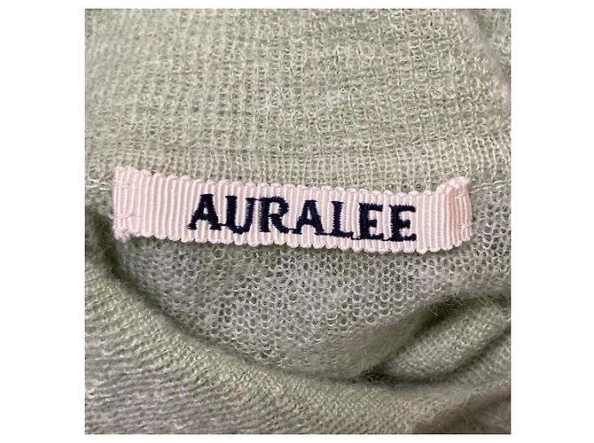 Autre Marque Polo in maglia trasparente in mohair per bambino AURALEE Verde - vista 4
