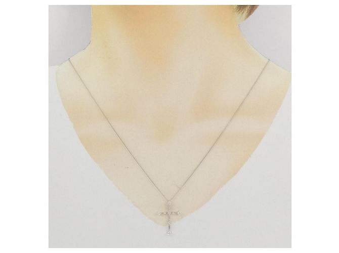 Autre Marque Collana in oro bianco e diamanti Au750 Argento - vista 6