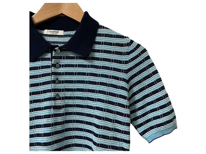 Autre Marque Pullover polo de cuadros de algodón y nailon Macphee TOMORROWLAND Negro Blanco Azul - vista 2
