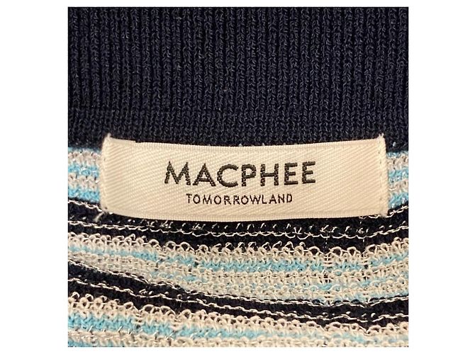 Autre Marque Pullover polo de cuadros de algodón y nailon Macphee TOMORROWLAND Negro Blanco Azul - vista 4