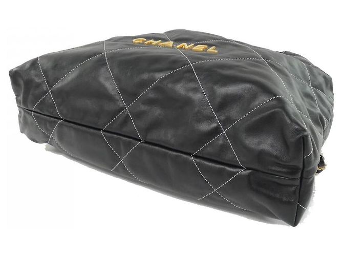 Timeless Zaino Chanel 22 Line Calf Nero Bianco - vista 3