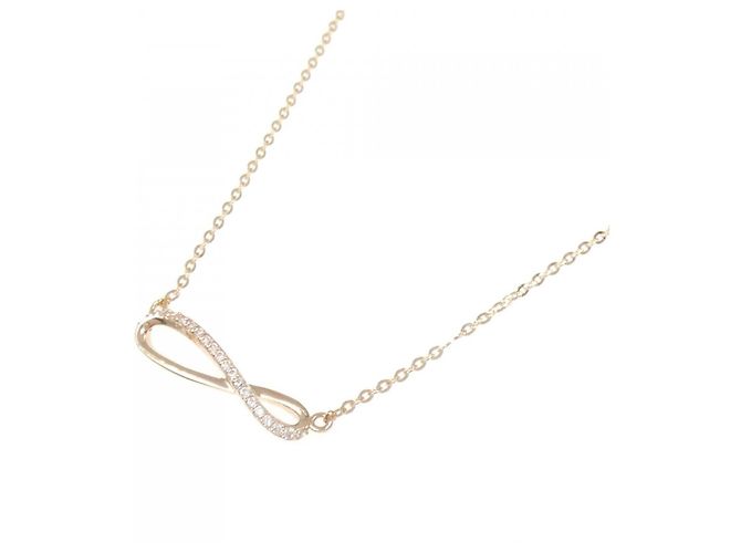 Autre Marque Collana in oro rosa K14 e zircone cubico - vista 2