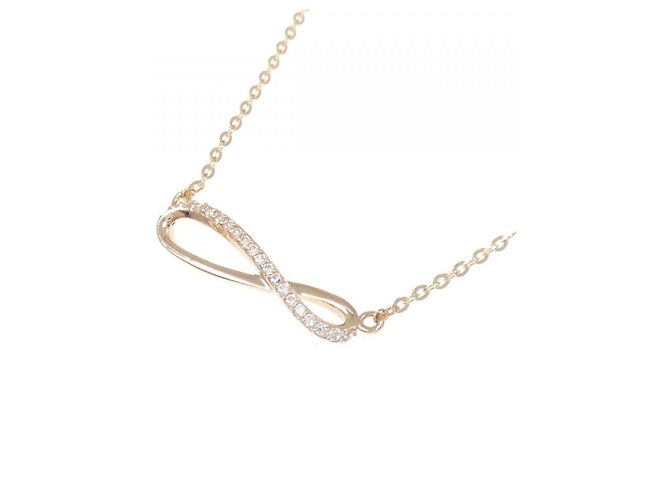 Autre Marque Collana in oro rosa K14 e zircone cubico - vista 3