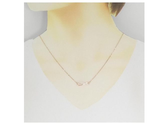 Autre Marque Collana in oro rosa K14 e zircone cubico - vista 6