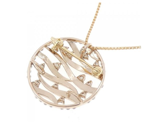 Autre Marque Collana 2way in Oro Rosa Au750 e Oro Giallo Au750 con Diamante D'oro - vista 4