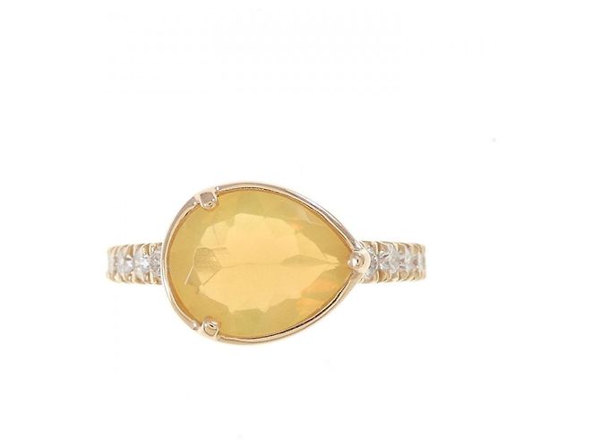 Autre Marque Veretta Ottavia Au750 Opal Diamant Ring Golden - Ansicht 2
