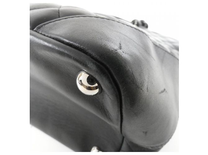 Borsa Chanel Cambon Line in pelle di vitello lucida Nero Silver hardware - vista 3
