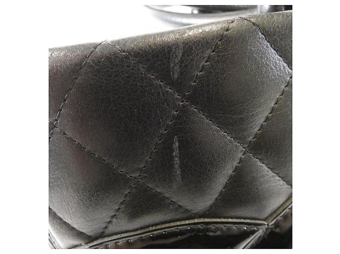 Borsa Chanel Cambon Line in pelle di vitello lucida Nero Silver hardware - vista 4