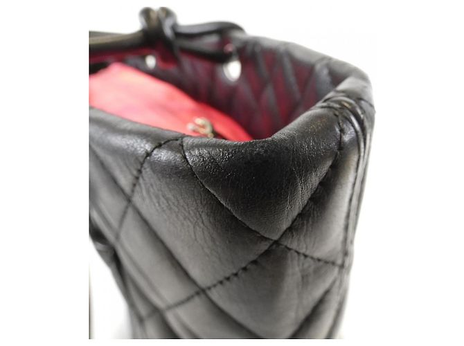 Borsa Chanel Cambon Line in pelle di vitello lucida Nero Silver hardware - vista 6