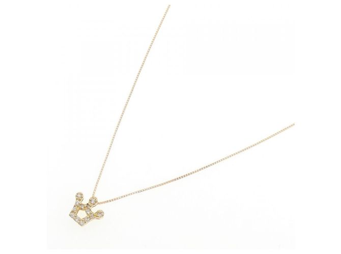 Autre Marque Collana Crown Diamond in Au750 D'oro - vista 2