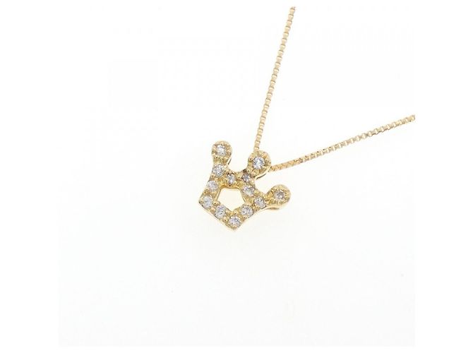 Autre Marque Collana Crown Diamond in Au750 D'oro - vista 3