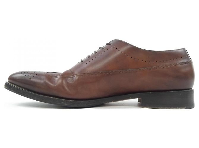 Autre Marque Santoni Leder Derby Schuhe Braun - Ansicht 2