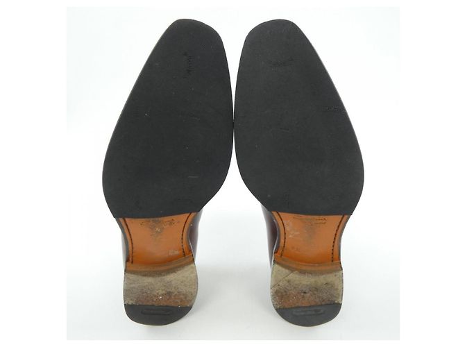 Autre Marque Santoni Leder Derby Schuhe Braun - Ansicht 4
