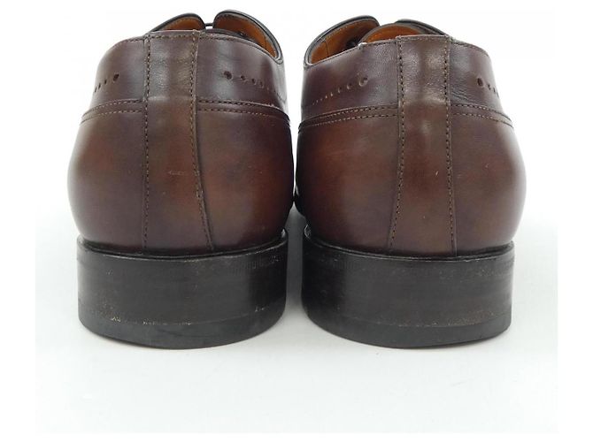 Autre Marque Santoni Leder Derby Schuhe Braun - Ansicht 5
