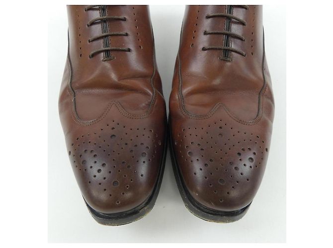 Autre Marque Santoni Leder Derby Schuhe Braun - Ansicht 7
