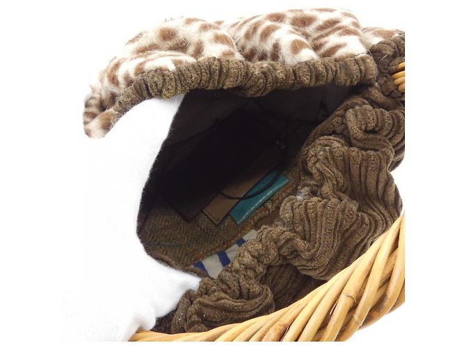 Autre Marque ebagos gewebte Handtasche Braun Beige - Ansicht 6