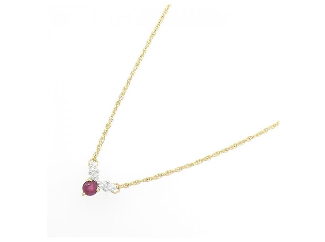 Collana Mikimoto in Au750 con Rubino e Diamanti Rosso - vista 2