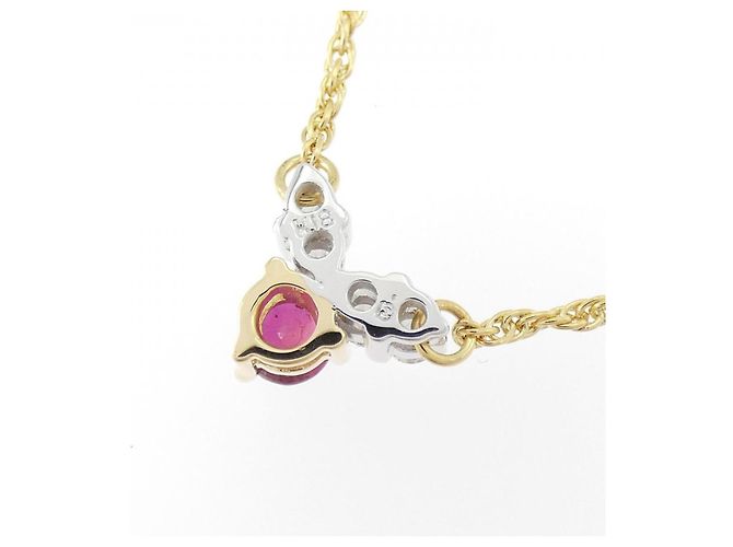 Collana Mikimoto in Au750 con Rubino e Diamanti Rosso - vista 4