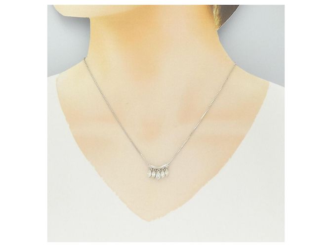 Autre Marque Collana di Diamanti PT900 PT850 Argento - vista 6