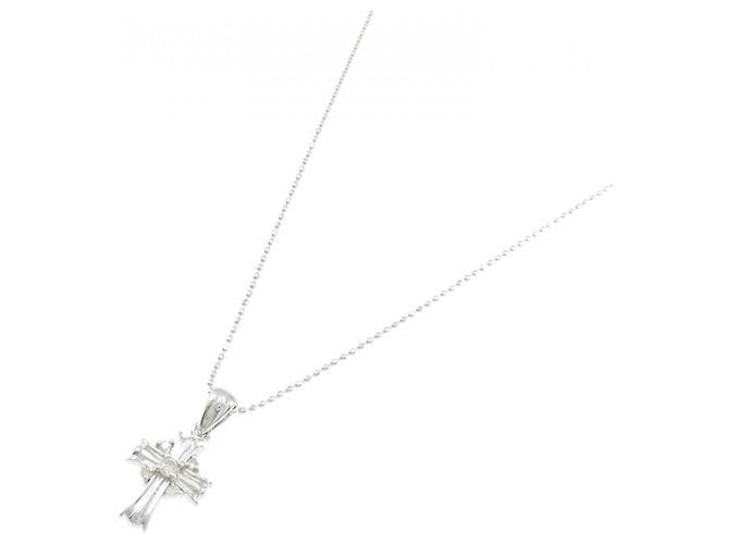 Autre Marque Collana a Croce con Diamanti Au750 Argento - vista 2