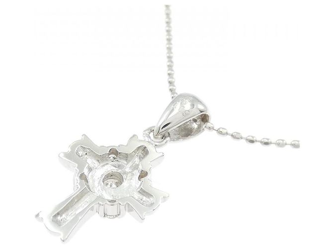 Autre Marque Collana a Croce con Diamanti Au750 Argento - vista 4
