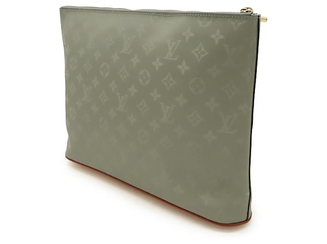 Clutch Louis Vuitton Monogram Titanium Marrone - vista 2
