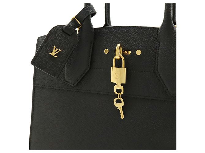 Borsa 2way Louis Vuitton City Steamer MM Taurillon Nero - vista 9