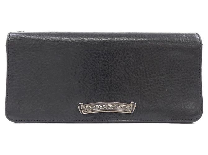 Autre Marque Cartera Chrome Hearts LNG SNGL FOLD TIPS Leather 925 Negro - vista 2