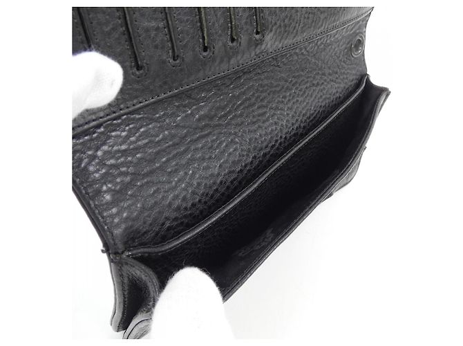 Autre Marque Cartera Chrome Hearts LNG SNGL FOLD TIPS Leather 925 Negro - vista 5