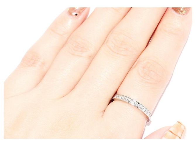 Cartier Ballerine Pt950 Diamantring Größe 52 Silber - Ansicht 6