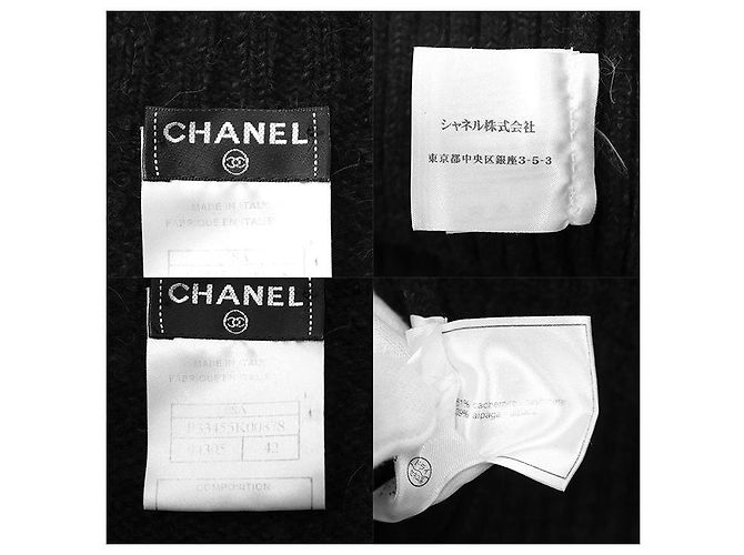 Timeless Chanel 08A P33445 Strickkleid aus Kaschmir und Alpaka Braun Anthrazitgrau - Ansicht 10