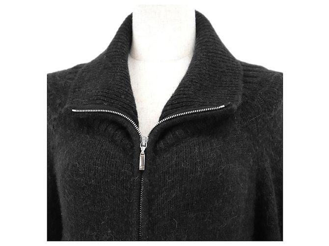 Timeless Chanel 08A P33445 Strickkleid aus Kaschmir und Alpaka Braun Anthrazitgrau - Ansicht 13