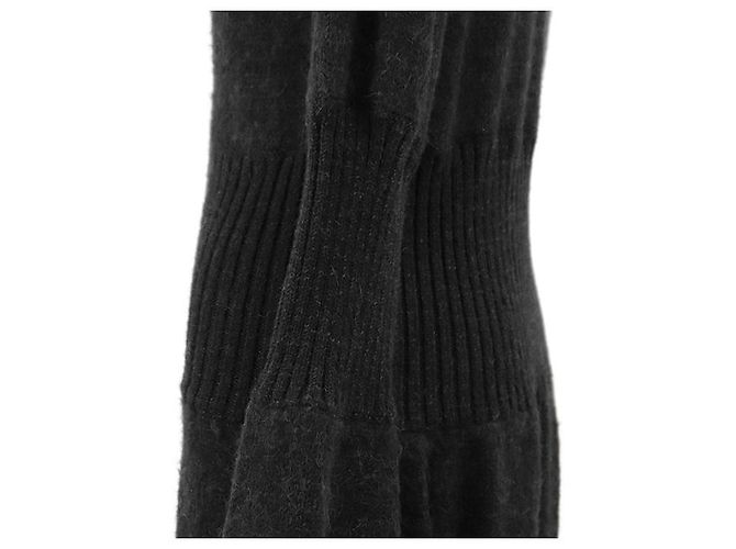 Timeless Chanel 08A P33445 Strickkleid aus Kaschmir und Alpaka Braun Anthrazitgrau - Ansicht 14