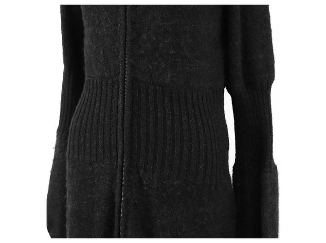 Timeless Chanel 08A P33445 Strickkleid aus Kaschmir und Alpaka Braun Anthrazitgrau - Ansicht 4