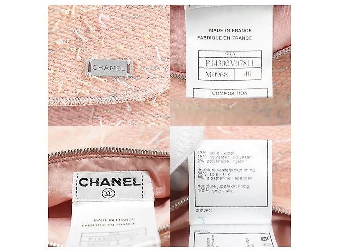 Timeless Conjunto de tweed de mezcla de lana Chanel Rosa - vista 10