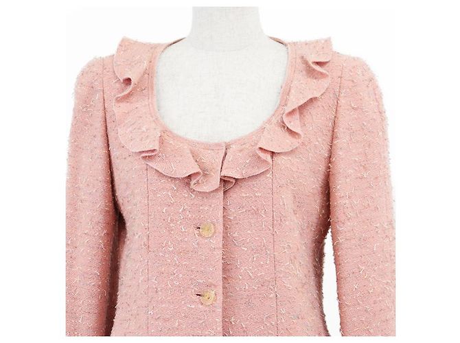 Timeless Conjunto de tweed de mezcla de lana Chanel Rosa - vista 11