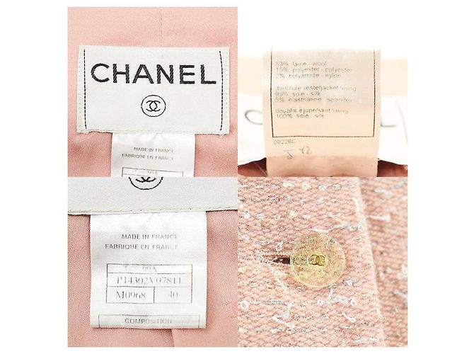 Timeless Conjunto de tweed de mezcla de lana Chanel Rosa - vista 4