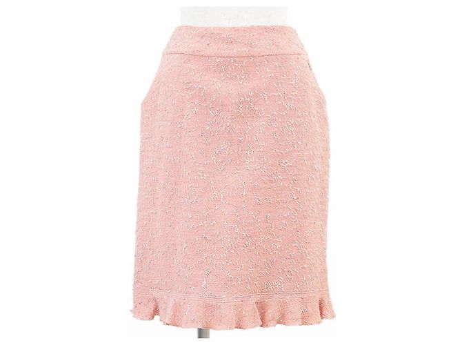 Timeless Conjunto de tweed de mezcla de lana Chanel Rosa - vista 5