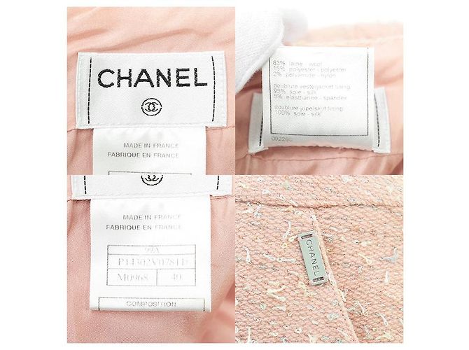 Timeless Conjunto de tweed de mezcla de lana Chanel Rosa - vista 7