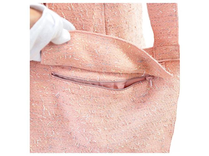 Timeless Conjunto de tweed de mezcla de lana Chanel Rosa - vista 9
