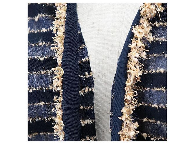 Timeless Chaqueta de tweed de punto Chanel P50939 Azul - vista 13