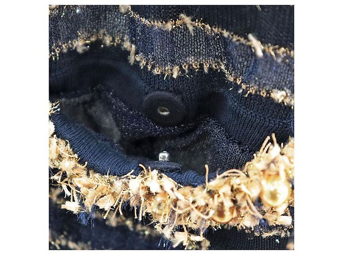 Timeless Chaqueta de tweed de punto Chanel P50939 Azul - vista 18
