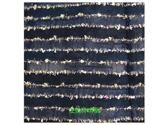 Timeless Chaqueta de tweed de punto Chanel P50939 Azul - vista 7