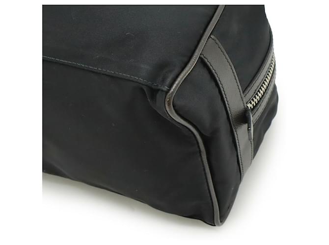 Clutch in nylon Prada Nero Marrone scuro - vista 3