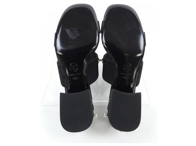 Timeless Sandali Chanel Groggrain Nero - vista 4