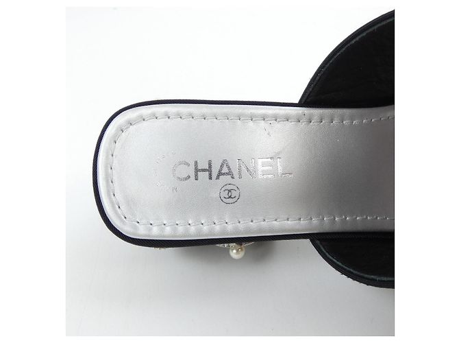 Timeless Sandali Chanel Groggrain Nero - vista 6
