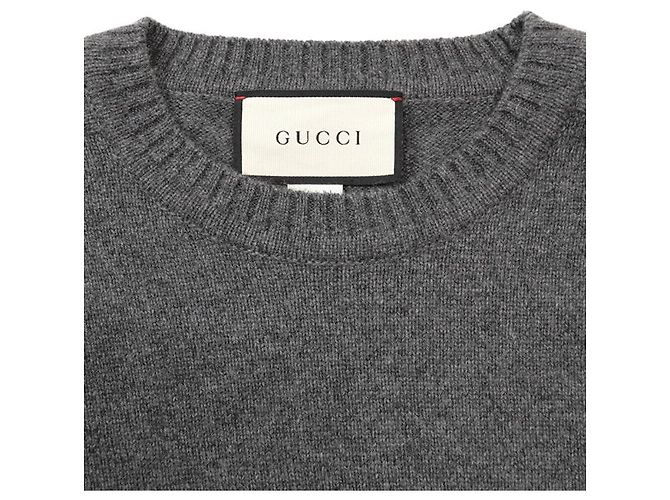 Gucci Cashmere-Kurzarm-Stricktop mit mittlerem Maschenbild - Ansicht 8