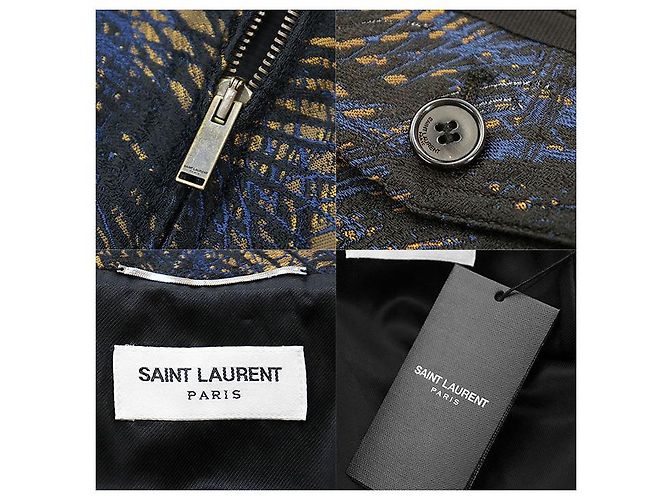 Yves Saint Laurent Giacca in jacquard botanico Saint Laurent Paris Multicolore - vista 8